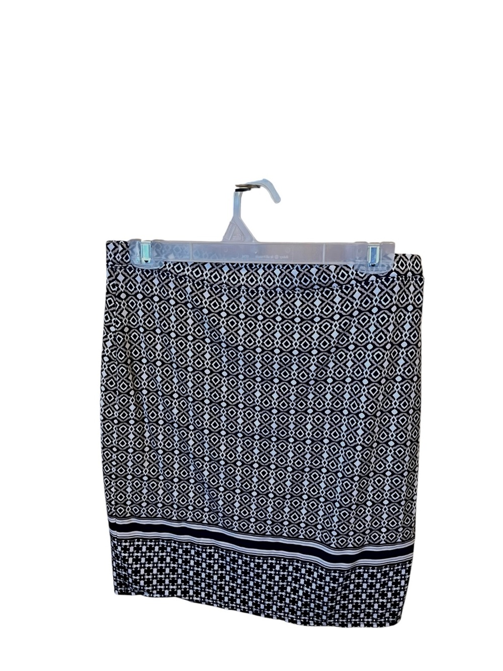 Max Studio Black, White and Brown White Patterned Pencil Skirt - Picture 6 of 7